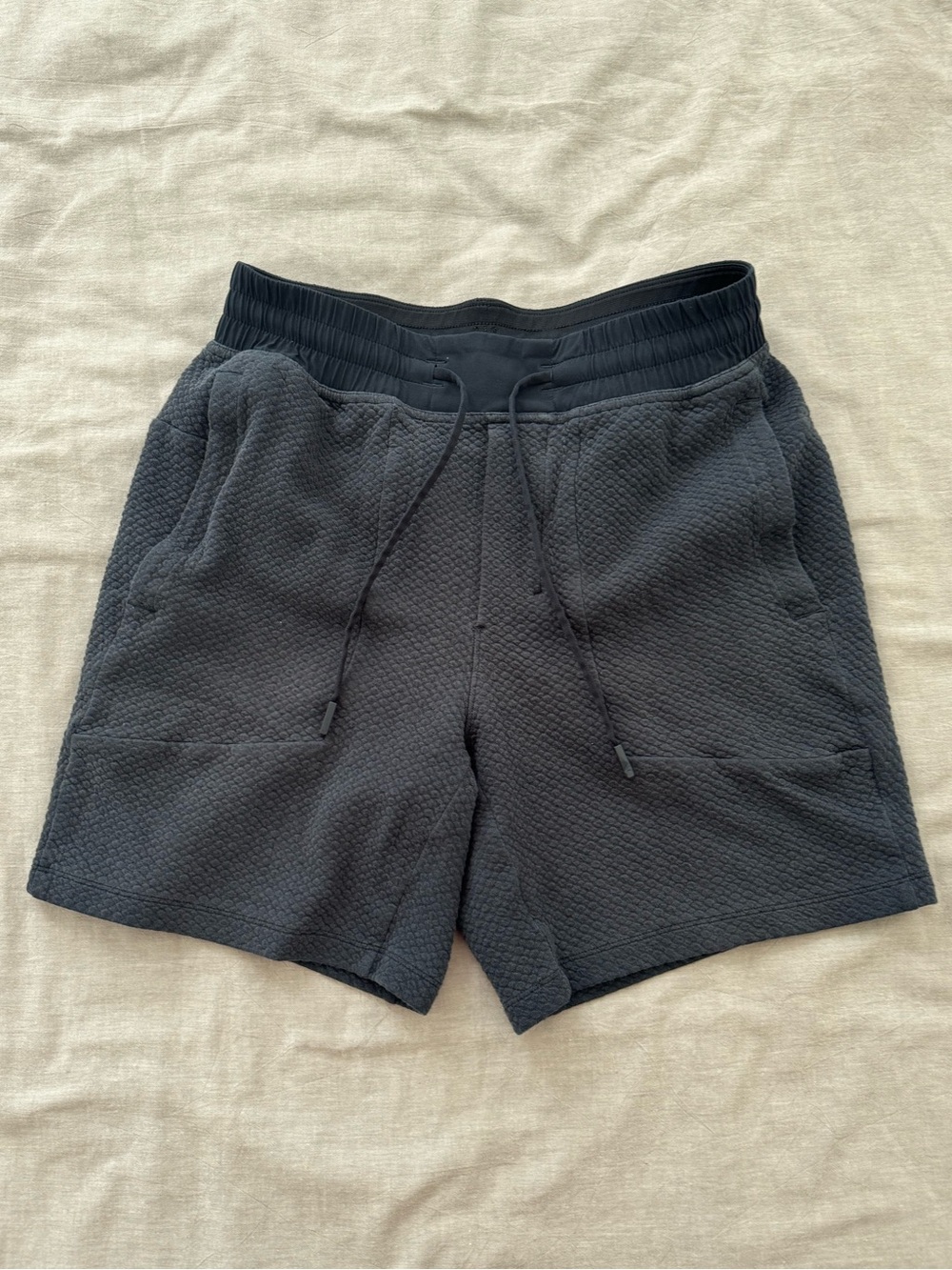 lululemon athletica Textured Double Knit / At Ease Men’s Athletic Short in Navy